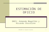 EXPOSITOR: Dr. Ricardo M. Chicolino1 ESTIMACIÓN DE OFICIO DRES: Armando Magallón y Ricardo Chicolino.