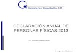 DECLARACIÓN ANUAL DE PERSONAS FÍSICAS 2013  C.P.C. Francisco Cárdenas Guerrero.