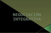 Entendemos como negociación integrativa el resultado de un esfuerzo común entre las partes que participan en una negociación, para “crear valor”, más.