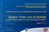 Conferencia de Prensa UBB Concepción Asociación de Académicos, Asociación de Funcionarios, Federación de Estudiantes, Rectoría. Propuesta Consorcio de.