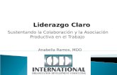 Sustentando la Colaboración y la Asociación Productiva en el Trabajo Anabella Ramos, MDO Liderazgo Claro.