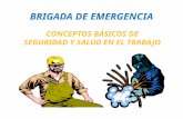 BRIGADA DE EMERGENCIA CONCEPTOS BÁSICOS DE SEGURIDAD Y SALUD EN EL TRABAJO.