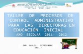 SAN CARLOS, SEPTIEMBRE 2011.- REPUBLICA BOLIVARIANA DE VENEZUELA MINISTERIO DEL PODEL POPULAR PARA LA EDUCACIÓN DIRECCIÓN GENERAL SECTORIAL DE EDUCACIÓN.