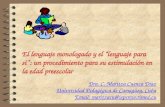 Dra. C. Maritza Cuenca Díaz Universidad Pedagógica de Camagüey, Cuba Email: maritzacu@ispcmw.rimed.cu El lenguaje monologado y el “lenguaje para sí”: un.