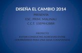 DISEÑA EL CAMBIO 2014 PRESENTA ESC. PRIM. MALINALI C.C.T. 15EPR4288R PROYECTO EVITAR CONDUCTAS AGRESIVAS ENTRE COMPAÑEROS PARA UNA SANA CONVIVENCIA.