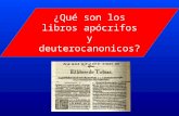 ¿Qué son los libros apócrifos y deuterocanonicos?.