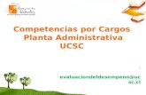 Competencias por Cargos Planta Administrativa UCSC. evaluaciondeldesempeno@ucsc.cl.