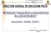 SUB-SECRETARIA DE EDUCACIÓN DE VERACRUZ DIRECCIÓN GENERAL DE EDUCACIÓN FÍSICA Xalapa, Ver. A 24 de Nov. 2006.