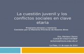 La cuestión juvenil y los conflictos sociales en clave etaria Dra. Mariana Chaves CONICET-UNLP-UNTREF mchaves@fcnym.unlp.edu.ar La Plata, 11 de mayo de.