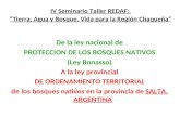 De la ley nacional de PROTECCION DE LOS BOSQUES NATIVOS (Ley Bonasso) A la ley provincial DE ORDENAMIENTO TERRITORIAL de los bosques nativos en la provincia.