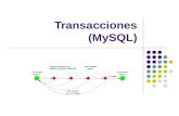 Transacciones (MySQL). Definición: Conjunto de sentencias que se tratan como una sola. Comienzan con BEGIN/START TRANSACTION; Se puede confirmar (COMMIT)