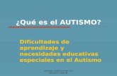Asunción LLedó Carreres. B.P. Educación Especial. ¿Qué es el AUTISMO? Dificultades de aprendizaje y necesidades educativas especiales en el Autismo.