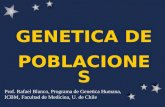 GENETICA DE POBLACIONES Prof. Rafael Blanco, Programa de Genetica Humana, ICBM, Facultad de Medicina, U. de Chile.