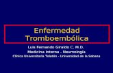 Enfermedad Tromboembólica Luis Fernando Giraldo C. M.D. Medicina Interna - Neumología Clínica Universitaria Teletón - Universidad de la Sabana.
