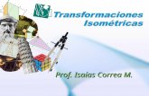 Prof. Isaías Correa M.. APRENDIZAJES ESPERADOS Describir los cambios que presentan puntos o figuras planas, al aplicar una traslación, rotación o simetría.