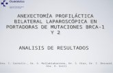 ANEXECTOMÍA PROFILÁCTICA BILATERAL LAPAROSCÓPICA EN PORTADORAS DE MUTACIONES BRCA-1 Y 2 ANALISIS DE RESULTADOS Dra. I. Castells., Dr. G. Mallabiabarrena,