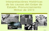 Interpretaciónes Históricas de las causas del Golpe de Estado- Pronunciamiento Militar de 1973 Prof. C. Molina L. 2012.