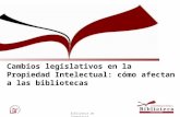 Cambios legislativos en la Propiedad Intelectual: cómo afectan a las bibliotecas Biblioteca de Ingeniería.