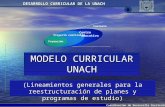 MODELO CURRICULAR UNACH DESARROLLO CURRICULAR DE LA UNACH Coordinación de Desarrollo Curricular Formación Proyecto curricular Centro educativo Contexto.