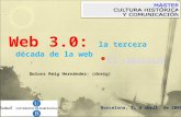 Web 3.0: la tercera década de la web Barcelona, 21 d´abril de 2009 Dolors Reig Hernández: (dreig) El caparazón.
