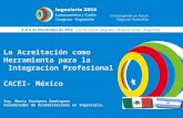La Acreitación como Herramienta para la Integracion Profesional CACEI- México Ing. Mario Enríquez Domínguez Coordinador de Acreditaciones en Ingeniería.
