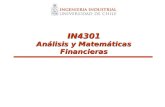 IN4301 Análisis y Matemáticas Financieras. Temas del curso  1. Introducción - Ordenamiento del Balance.  2. Análisis Patrimonial Estático.  3. Análisis.