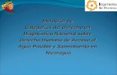 Inclusión de Categorías del Derecho en Diagnóstico Nacional sobre Derecho Humano de Acceso al Agua Potable y Saneamiento en Nicaragua.