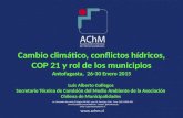 Cambio climático, conflictos hídricos, COP 21 y rol de los municipios Antofagasta, 26-30 Enero 2015 Luis Alberto Gallegos Secretario Técnico de Comisión.