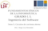 FUNDAMENTOS FÍSICOS DE LA INFORMÁTICA GRADO I. I. Ingeniería del Software Prof. Norge Cruz Hernández Tema 5. Circuitos de corriente alterna.