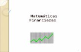 1 Matemáticas Financieras. Concepto de Matemáticas Financieras Las Matemáticas Financieras estudian el conjunto de conceptos y técnicas cuantitativas.