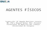 AGENTES FÍSICOS Traducción: Mª Begoña Martínez-Jarreta, MD, PhD y Miguel Bolea, MsC. Escuela Profesional de Medicina del Trabajo. Universidad de Zaragoza.