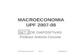 UPF Macroeconomics I SET 2Diapositiva 1 MACROECONOMIA UPF 2007-08 SET 2 DE DIAPOSITIVAS Profesor Antonio Ciccone.