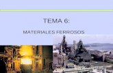 TEMA 6: MATERIALES FERROSOS. TEMA 6: MATERIALES FERROSOS 1. INTRODUCCIÓN MATERIALES FERROSOS, son aquellos cuyo constituyente principal es el hierro.