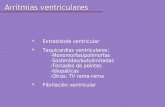 Arritmias ventriculares Extrasístole ventricular Taquicardias ventriculares: -Monomorfas/polimorfas -Sostenidas/autolimitadas -Torsades de pointes -Idiopáticas.
