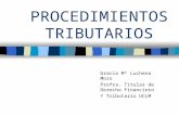 PROCEDIMIENTOS TRIBUTARIOS Gracia Mª Luchena Mozo Profra. Titular de Derecho Financiero Y Tributario UCLM.
