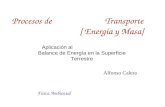 Procesos de Transporte [ Energía y Masa] Alfonso Calera Física Ambiental Aplicación al Balance de Energía en la Superficie Terrestre.
