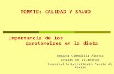 TOMATE: CALIDAD Y SALUD Importancia de los carotenoides en la dieta Begoña Olmedilla Alonso Unidad de Vitaminas Hospital Universitario Puerta de Hierro.