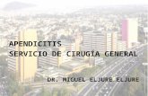 APENDICITIS SERVICIO DE CIRUGÍA GENERAL DR. MIGUEL ELJURE ELJURE.