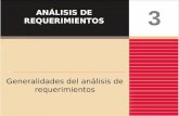 ANÁLISIS DE REQUERIMIENTOS Generalidades del análisis de requerimientos 3.