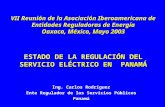 VII Reunión de la Asociación Iberoamericana de Entidades Reguladoras de Energía Oaxaca, México, Mayo 2003 ESTADO DE LA REGULACIÓN DEL SERVICIO ELÉCTRICO.
