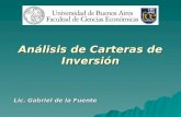 Análisis de Carteras de Inversión Lic. Gabriel de la Fuente.