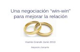 Una negociación win-win para mejorar la relación Huerta Grande Junio 2013 Alejandro Zamprile.