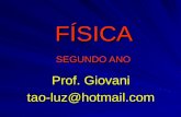 FÍSICA SEGUNDO ANO FÍSICA SEGUNDO ANO Prof. Giovani tao-luz@hotmail.com.