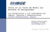 Chile en la Tarea de Medir las Brechas de Desigualdad Las Estadísticas y los Indicadores de Empleo, Ingresso y Remuneraciones Visión Internacional: Brasil.