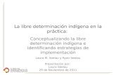 La libre determinación indígena en la práctica: Conceptualizando la libre determinación indígena e identificando estrategias de implementación Laura M.