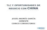 TLC Y OPORTUNIDADES DE NEGOCIO CON CHINA JESÚS ANDRÉS GARCÍA GERENTE COINCO CONSULTORES.