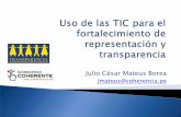 "Uso de las TIC para el fortalecimiento de la representación y transparencia"