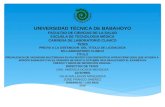 UNIVERSIDAD TÉCNICA DE BABAHOYO FACULTAD DE CIENCIAS DE LA SALUD ESCUELA DE TECNOLOGIA MÉDICA CARRERA DE LABORATORIO CLINICO TESIS PREVIA A LA OBTENCION.