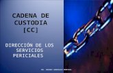 CADENA DE CUSTODIA [CC] DIRECCIÓN DE LOS SERVICIOS PERICIALES DR. CROSBY GONZALEZ MONTIEL.