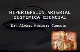 HIPERTENSION ARTERIAL SISTEMICA ESENCIAL Dr. Alvaro Herrera Canseco.